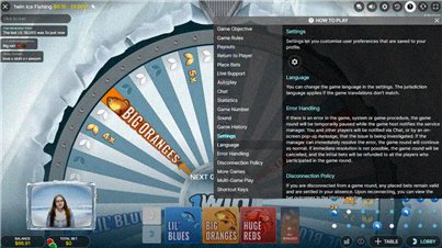 Impostazioni Ice Fishing